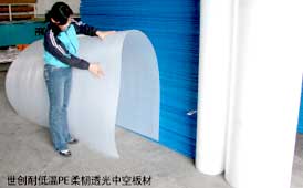 Shichuang low temperature resistance,flexibility and transparent PE hollow sheet